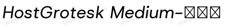 HostGrotesk Medium字体转换
